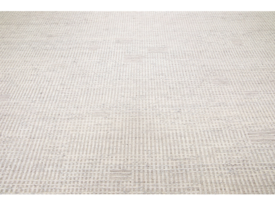 Modern Moroccan Wool Rug 12 X 15