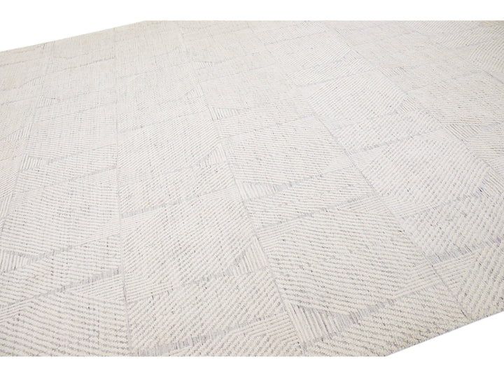 Modern Moroccan Wool Rug 12 X 15