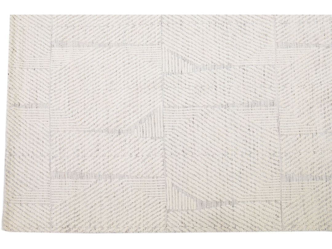 Modern Moroccan Wool Rug 12 X 15