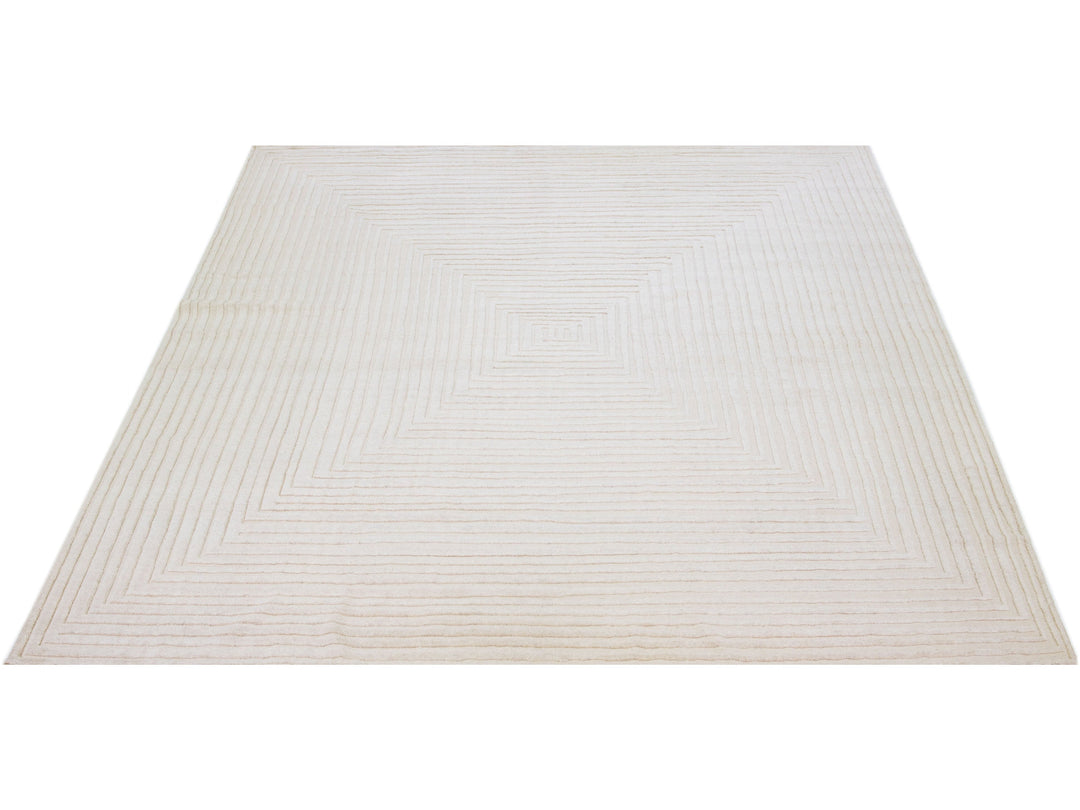 Modern Moroccan Wool Rug 12 X 15