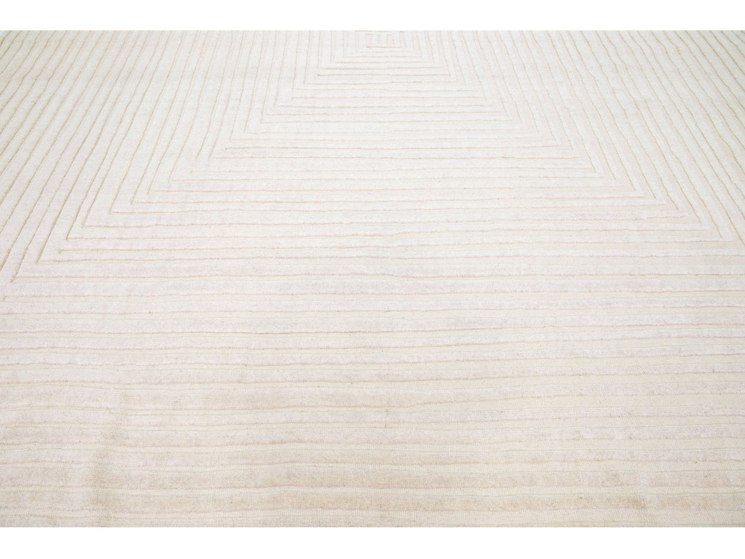 Modern Moroccan Wool Rug 12 X 15