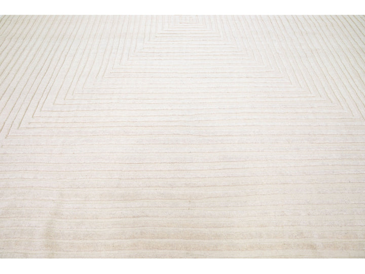 Modern Moroccan Wool Rug 12 X 15