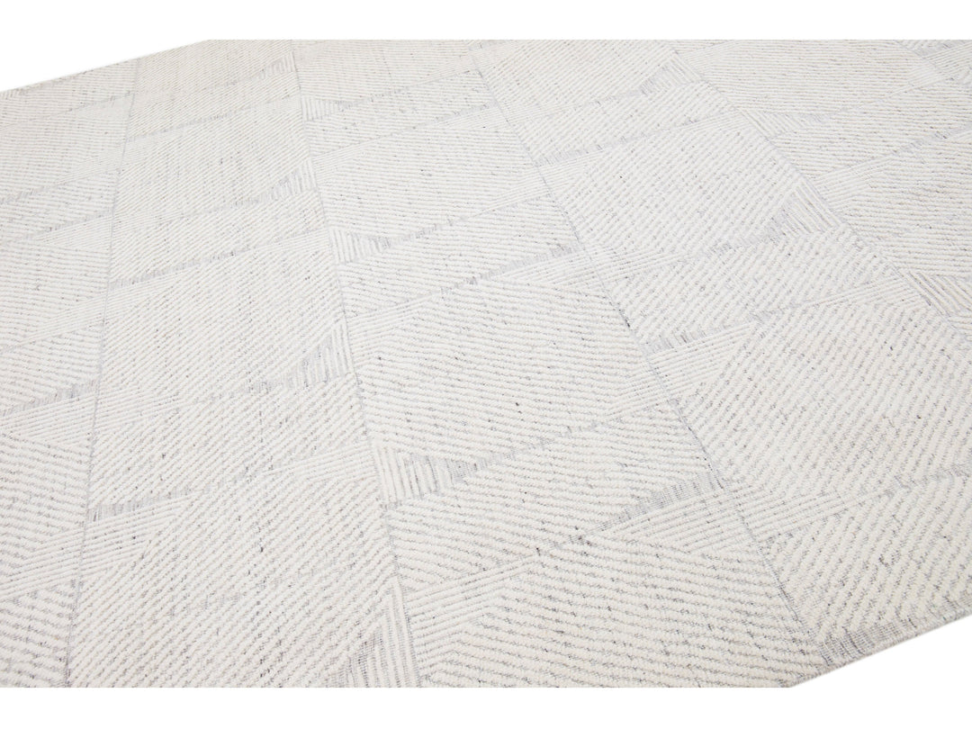 Modern Moroccan Wool Rug 10 X 14