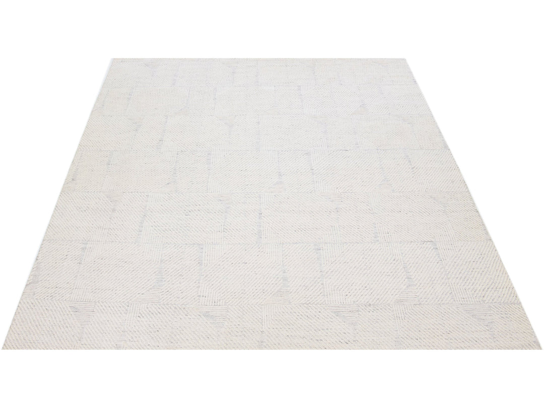 Modern Moroccan Wool Rug 10 X 14