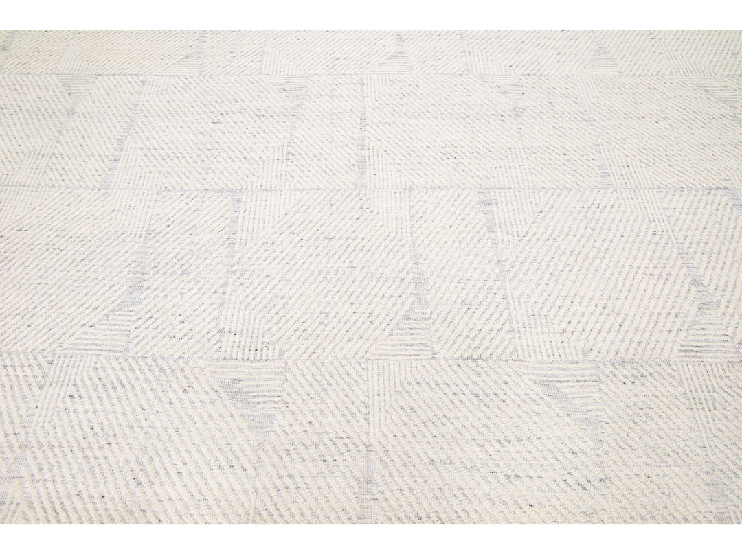 Modern Moroccan Wool Rug 10 X 14