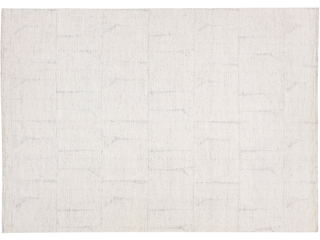 Modern Moroccan Wool Rug 10 X 14