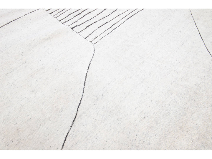 Modern Moroccan Wool Rug 10 X 14