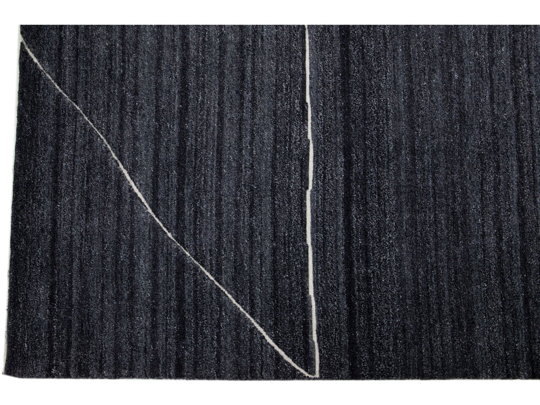 Modern Moroccan Wool Rug 10 X 14