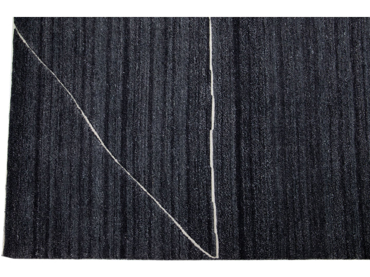 Modern Moroccan Wool Rug 10 X 14