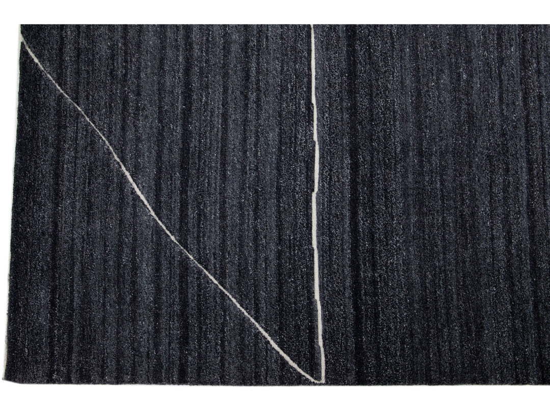 Modern Moroccan Wool Rug 10 X 14