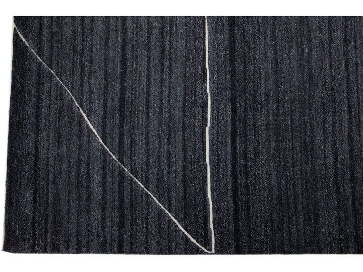 Modern Moroccan Wool Rug 10 X 14