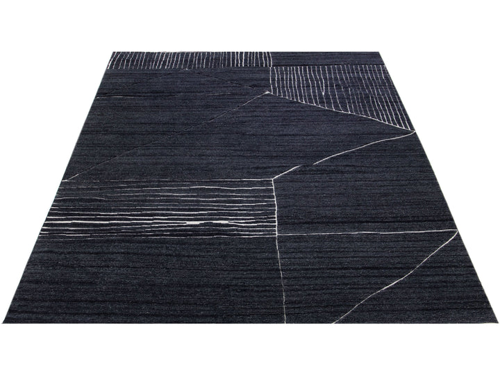 Modern Moroccan Wool Rug 10 X 14