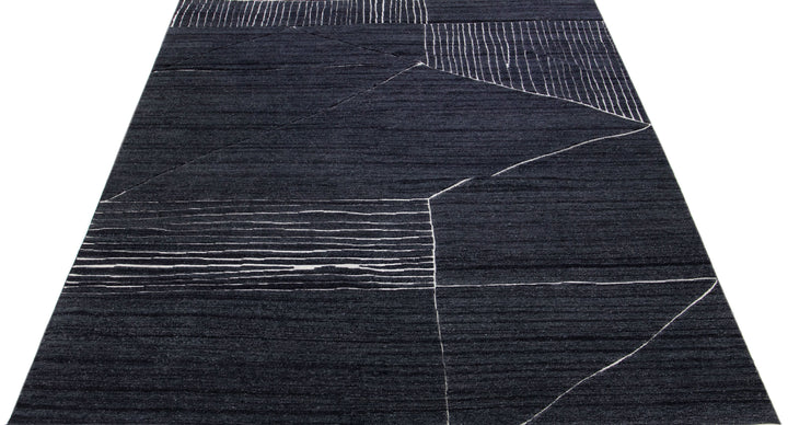 Modern Moroccan Wool Rug 10 X 14