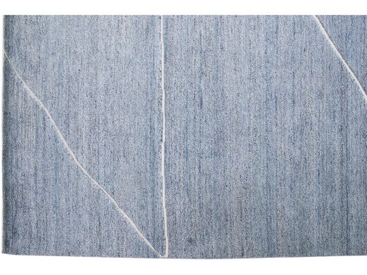 Modern Moroccan Wool Rug 10 X 14