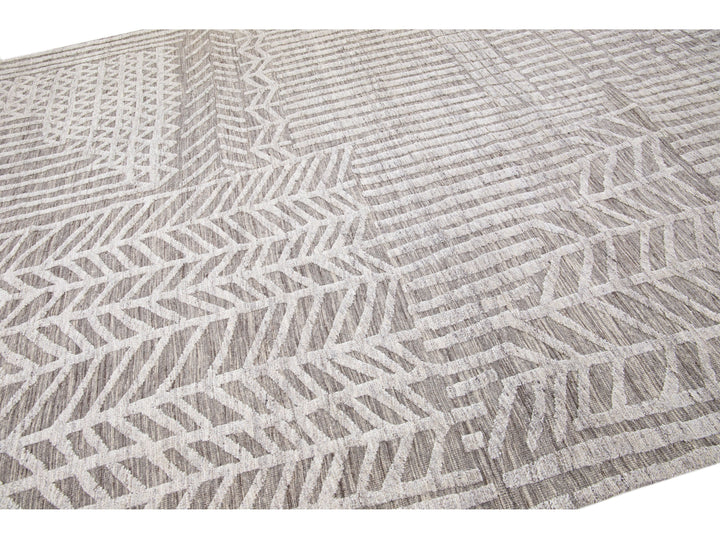 Modern Moroccan Wool Rug 10 X 14