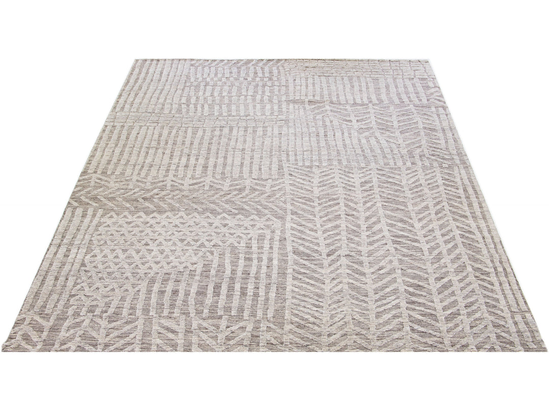 Modern Moroccan Wool Rug 10 X 14