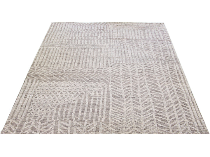 Modern Moroccan Wool Rug 10 X 14
