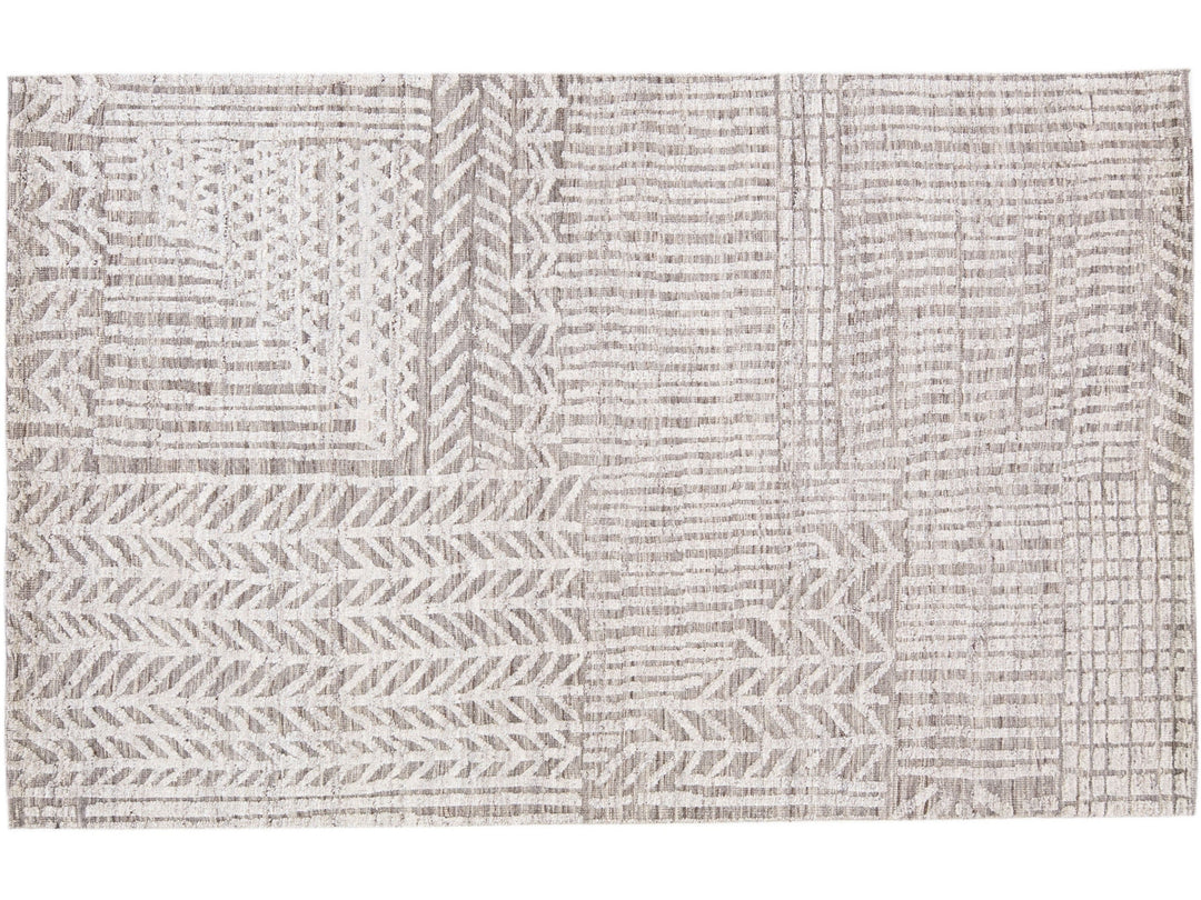 Modern Moroccan Wool Rug 5 X 8