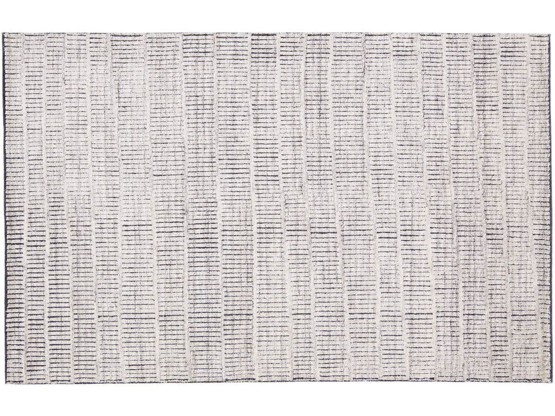 Modern Moroccan Wool Rug 5 X 8