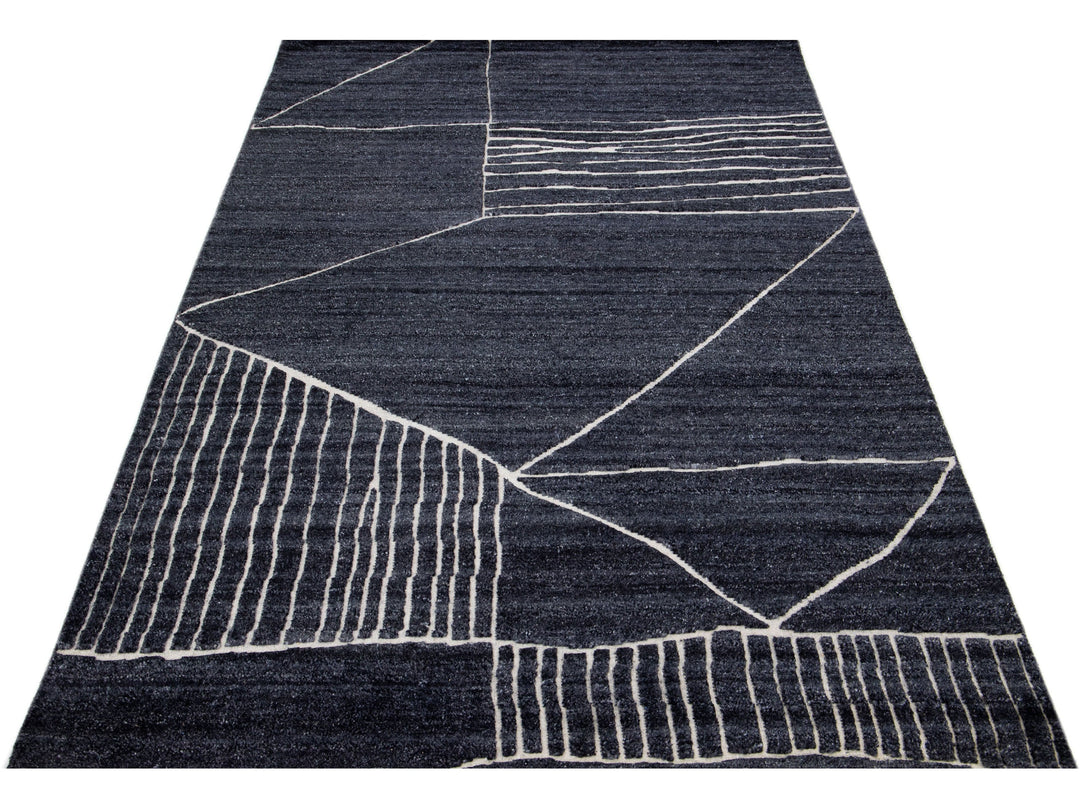 Modern Moroccan Wool Rug 5 X 8