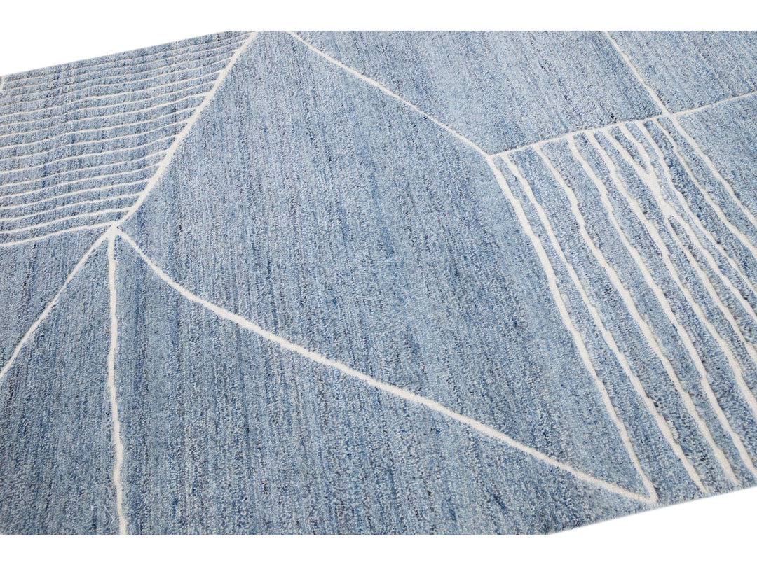 Modern Moroccan Wool Rug 5 X 8