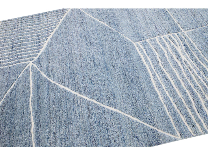 Modern Moroccan Wool Rug 5 X 8