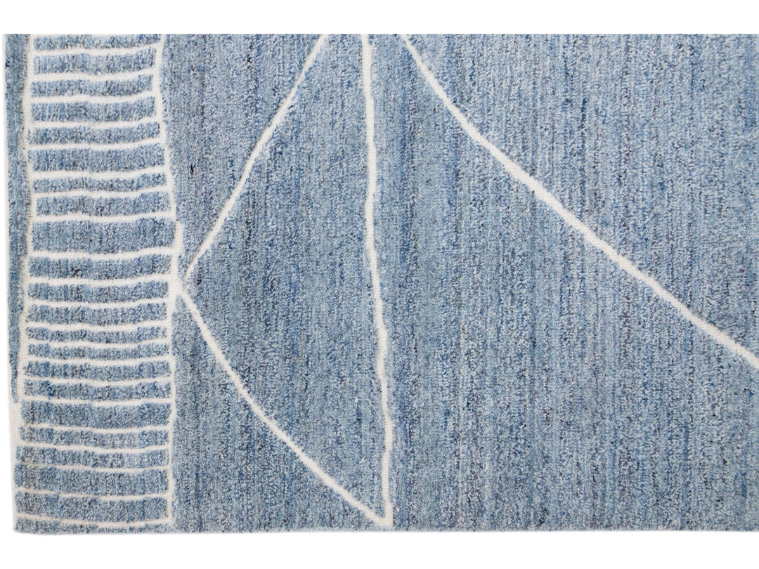 Modern Moroccan Wool Rug 5 X 8