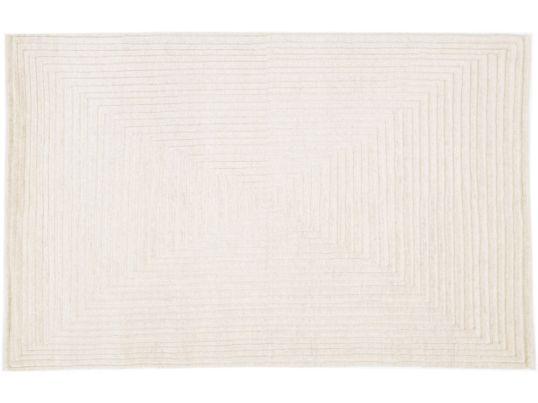 Modern Moroccan Wool Rug 5 X 8