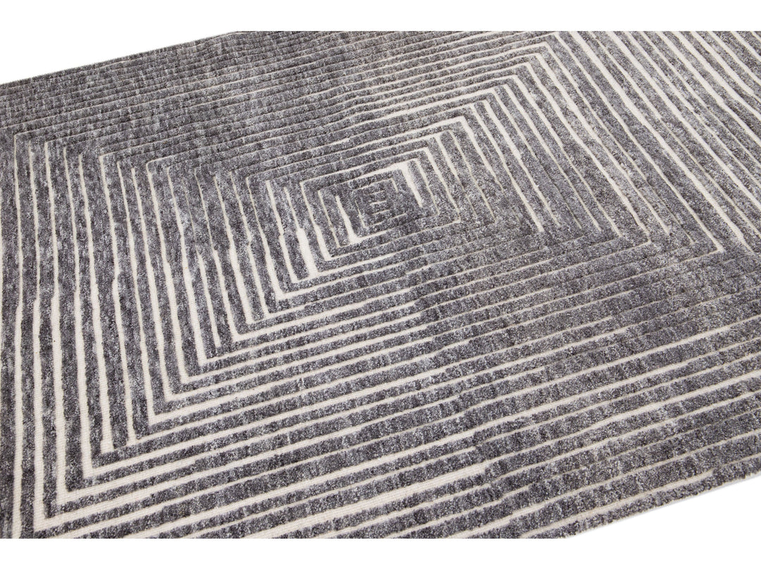 Modern Moroccan Wool Rug 5 X 8