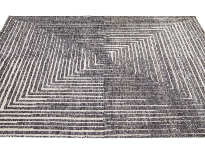 Modern Moroccan Wool Rug 5 X 8