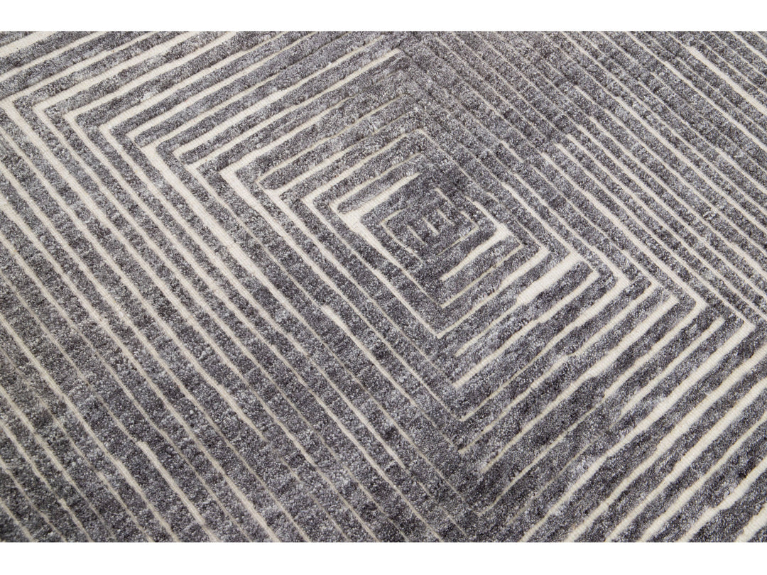 Modern Moroccan Wool Rug 5 X 8