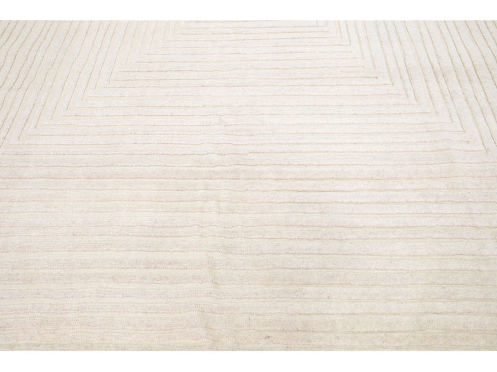 Modern Moroccan Wool Rug 10 X 14