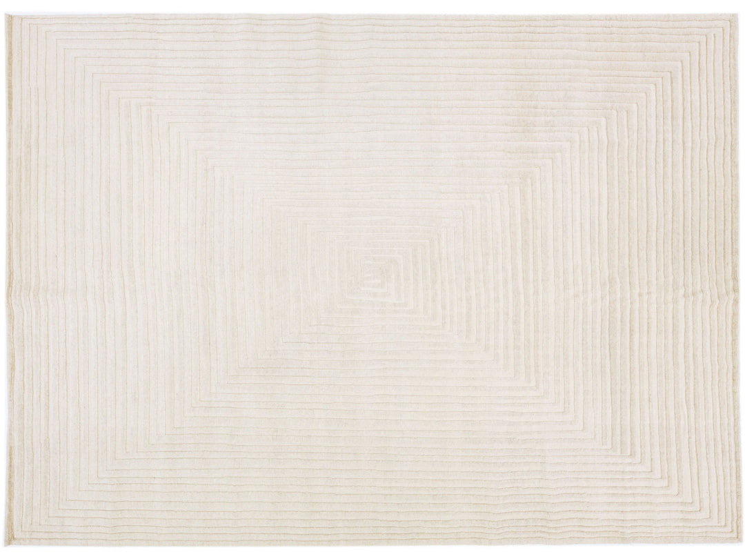 Modern Moroccan Wool Rug 10 X 14