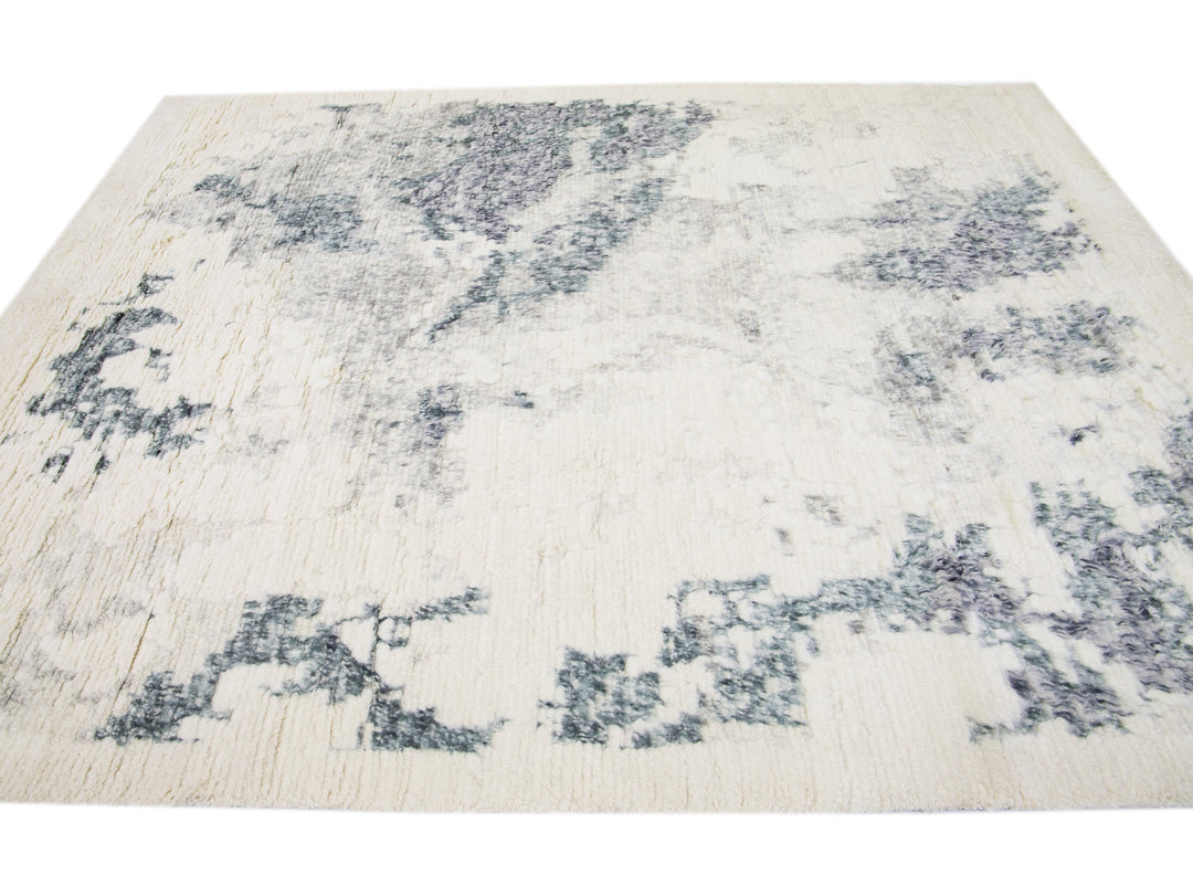 Modern Abstract Moroccan Wool Rug 8 X 10