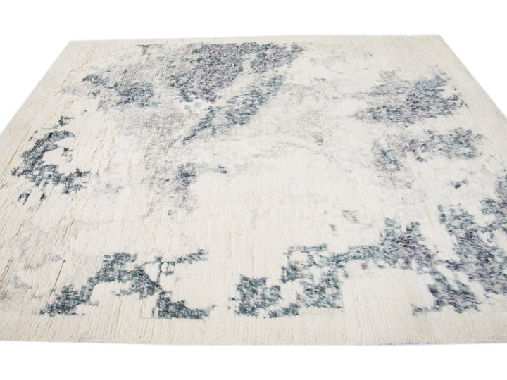 Modern Abstract Moroccan Wool Rug 8 X 10