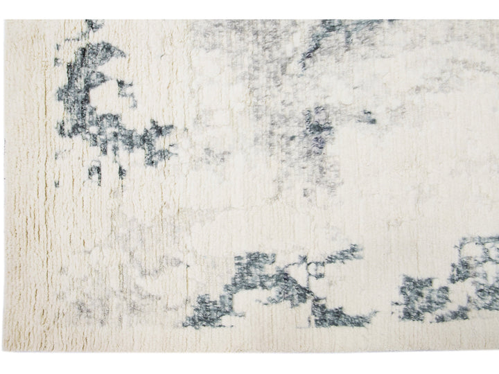 Modern Abstract Moroccan Wool Rug 8 X 10