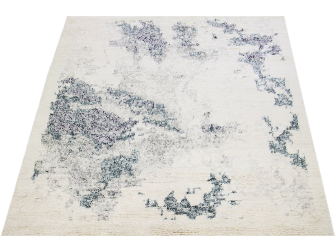 Modern Abstract Moroccan Wool Rug 8 X 10