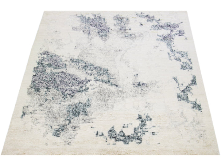 Modern Abstract Moroccan Wool Rug 8 X 10