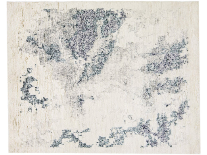 Modern Abstract Moroccan Wool Rug 8 X 10