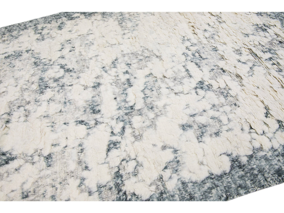 Modern Abstract Moroccan Wool Rug 8 X 10