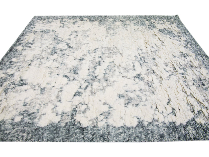 Modern Abstract Moroccan Wool Rug 8 X 10