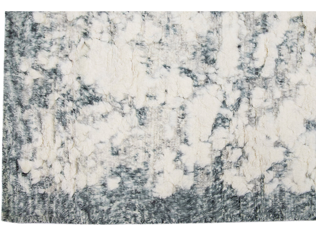 Modern Abstract Moroccan Wool Rug 8 X 10