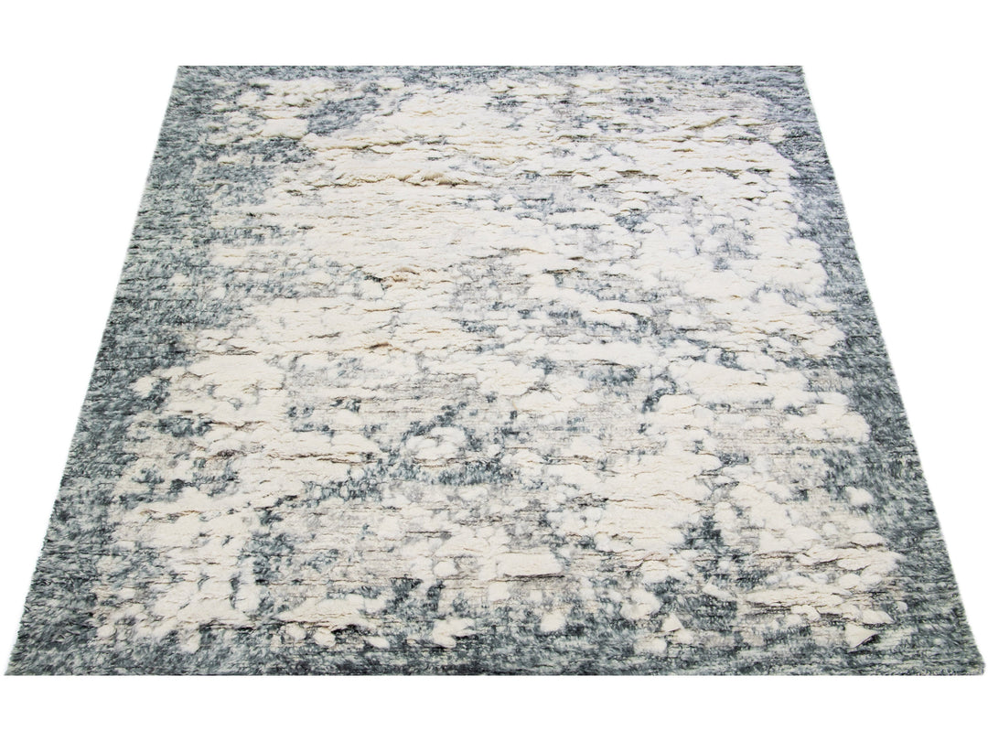 Modern Abstract Moroccan Wool Rug 8 X 10