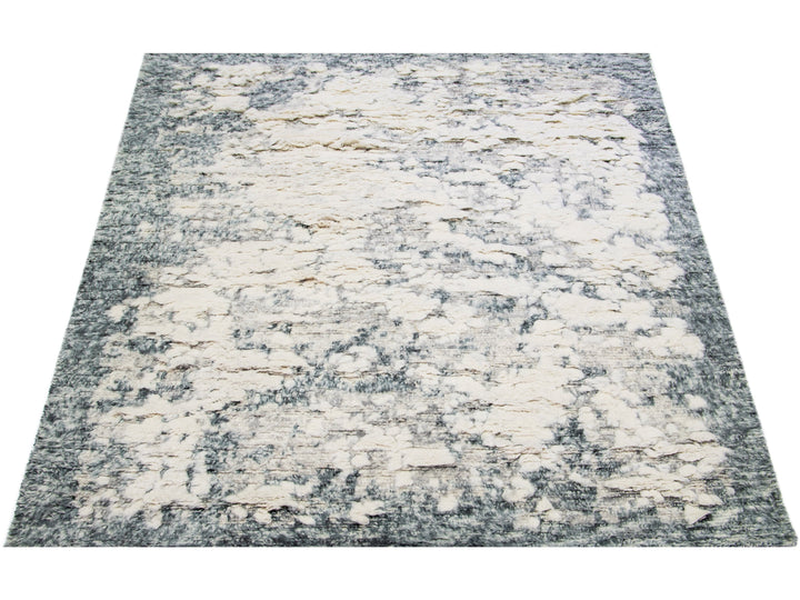 Modern Abstract Moroccan Wool Rug 8 X 10