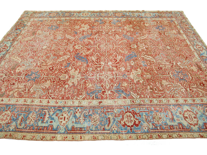 Antique Persian Heriz Wool Rug 7 x 10