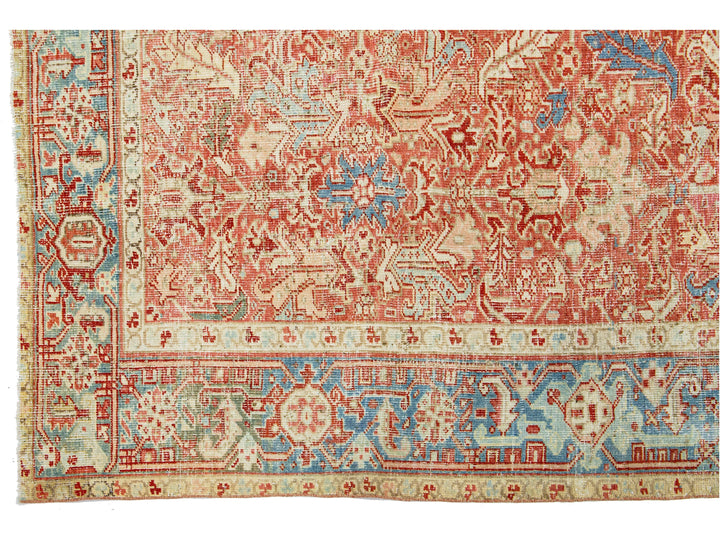 Antique Persian Heriz Wool Rug 7 x 10