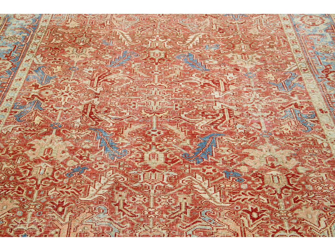 Antique Persian Heriz Wool Rug 7 x 10