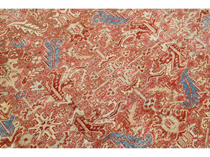 Antique Persian Heriz Wool Rug 7 x 10