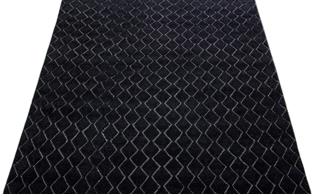 Modern Moroccan Style Wool Rug 9 x 12