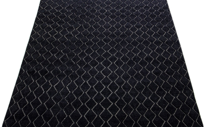 Modern Moroccan Style Wool Rug 9 x 12